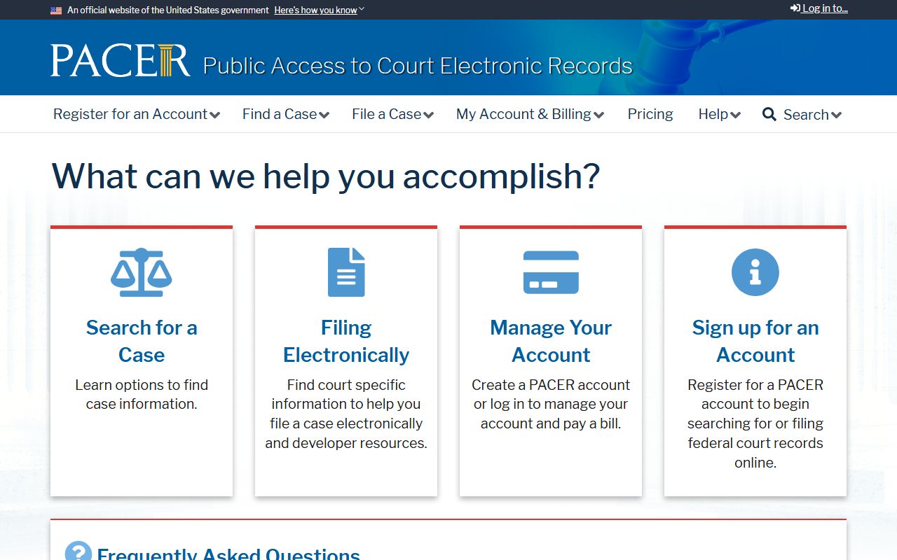 Albany County federal court dockets on PACER