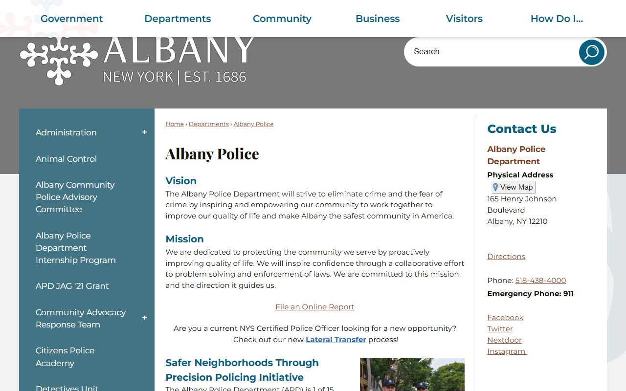 Albany County traffic court records through the City of Albany City Court page